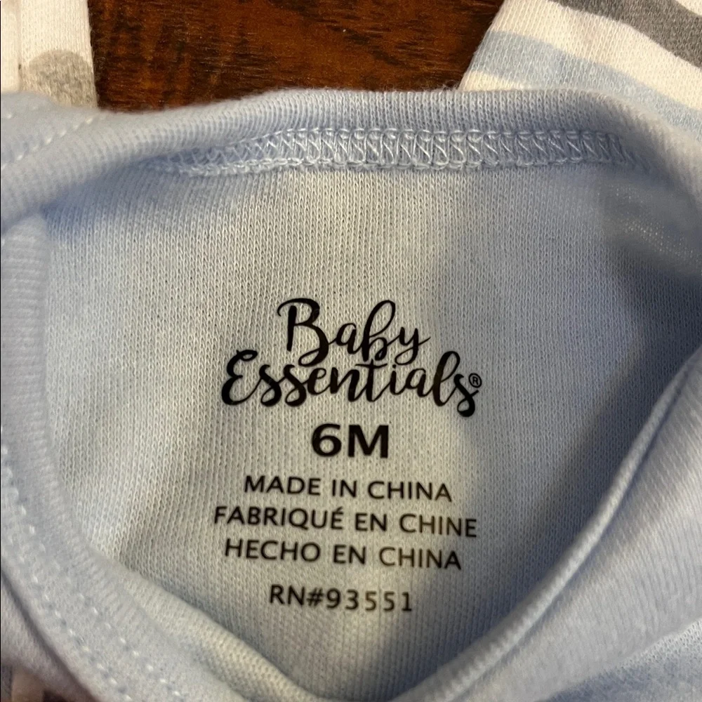 ⭐️⭐️ PICK 5 / $20 3 Baby One-Piece Bodysuits in Light Blue and Gray 6M